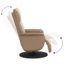 Sillón reclinable con reposapiés cuero sintético capuchino en Sillones | Comprar online en Foru.es