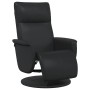 Sillón reclinable con reposapiés cuero sintético negro en Sillones | Comprar online en Foru.es