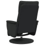 Sillón reclinable con reposapiés cuero sintético negro en Sillones | Comprar online en Foru.es