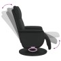 Sillón reclinable con reposapiés cuero sintético negro en Sillones | Comprar online en Foru.es