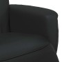 Sillón reclinable con reposapiés cuero sintético negro en Sillones | Comprar online en Foru.es