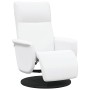 Sillón reclinable con reposapiés cuero sintético blanco en Sillones | Comprar online en Foru.es