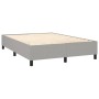 Cama box spring con colchón tela gris claro 140x200 cm de vidaXL, Camas y somieres - Ref: Foro24-3141857, Precio: 491,77 €, D...