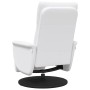 Sillón reclinable con reposapiés cuero sintético blanco en Sillones | Comprar online en Foru.es
