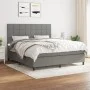 Box spring bed with dark gray fabric mattress 160x200 cm by vidaXL, Beds and slatted bases - Ref: Foro24-3141786, Price: 555,...