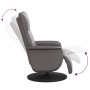 Sillón reclinable de masaje con reposapiés cuero sintético gris en Sillones | Comprar online en Foru.es