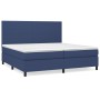 Cama box spring con colchón tela azul 200x200 cm de vidaXL, Camas y somieres - Ref: Foro24-3141647, Precio: 653,51 €, Descuen...