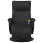 Sillón reclinable masaje con reposapiés cuero sintético negro en Sillones | Comprar online en Foru.es