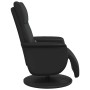 Sillón reclinable masaje con reposapiés cuero sintético negro en Sillones | Comprar online en Foru.es