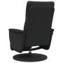 Sillón reclinable masaje con reposapiés cuero sintético negro en Sillones | Comprar online en Foru.es
