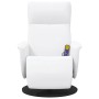 Sillón reclinable masaje con reposapiés cuero sintético blanco en Sillones | Comprar online en Foru.es