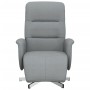 Sillón reclinable con reposapiés tela gris claro en Sillones | Comprar online en Foru.es