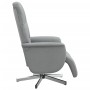 Sillón reclinable con reposapiés tela gris claro en Sillones | Comprar online en Foru.es