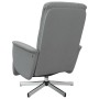 Sillón reclinable con reposapiés tela gris claro en Sillones | Comprar online en Foru.es