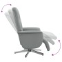Sillón reclinable con reposapiés tela gris claro en Sillones | Comprar online en Foru.es