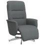 Sillón reclinable con reposapiés tela gris oscuro en Sillones | Comprar online en Foru.es