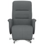 Sillón reclinable con reposapiés tela gris oscuro en Sillones | Comprar online en Foru.es