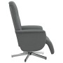 Sillón reclinable con reposapiés tela gris oscuro en Sillones | Comprar online en Foru.es