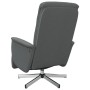 Sillón reclinable con reposapiés tela gris oscuro en Sillones | Comprar online en Foru.es
