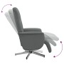 Sillón reclinable con reposapiés tela gris oscuro en Sillones | Comprar online en Foru.es