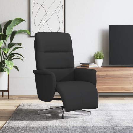 Sillón reclinable con reposapiés tela negra en Sillones | Comprar online en Foru.es