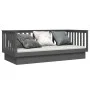 Gray solid pine wood sofa bed 80x200 cm by vidaXL, Beds and slatted bases - Ref: Foro24-821561, Price: 155,42 €, Discount: %