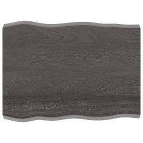 Tablero mesa madera tratada borde vivo marrón 80x60x(2-6) cm de vidaXL, Tableros para mesas - Ref: Foro24-364012, Precio: 58,...