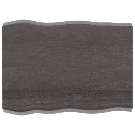 Tablero mesa madera tratada borde vivo marrón 80x60x(2-6) cm de vidaXL, Tableros para mesas - Ref: Foro24-364012, Precio: 58,...
