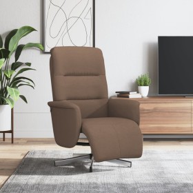 Sillón reclinable con reposapiés tela marrón en Sillones | Comprar online en Foru.es