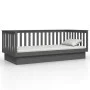 Gray solid pine wood sofa bed 80x200 cm by vidaXL, Beds and slatted bases - Ref: Foro24-821561, Price: 155,42 €, Discount: %
