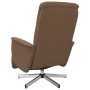 Sillón reclinable con reposapiés tela marrón en Sillones | Comprar online en Foru.es