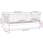 Gray solid pine wood sofa bed 80x200 cm by vidaXL, Beds and slatted bases - Ref: Foro24-821561, Price: 155,42 €, Discount: %