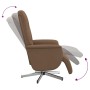 Sillón reclinable con reposapiés tela marrón en Sillones | Comprar online en Foru.es