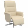 Sillón reclinable con reposapiés tela color crema en Sillones | Comprar online en Foru.es