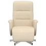 Sillón reclinable con reposapiés tela color crema en Sillones | Comprar online en Foru.es