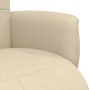 Sillón reclinable con reposapiés tela color crema en Sillones | Comprar online en Foru.es