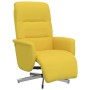 Sillón reclinable con reposapiés tela amarillo claro en Sillones | Comprar online en Foru.es