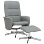 Sillón reclinable con reposapiés tela gris claro en Sillones | Comprar online en Foru.es