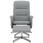 Sillón reclinable con reposapiés tela gris claro en Sillones | Comprar online en Foru.es