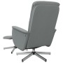 Sillón reclinable con reposapiés tela gris claro en Sillones | Comprar online en Foru.es