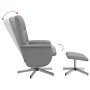 Sillón reclinable con reposapiés tela gris claro en Sillones | Comprar online en Foru.es