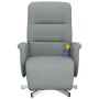 Sillón reclinable de masaje con reposapiés tela gris claro en Sillones | Comprar online en Foru.es