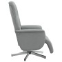 Sillón reclinable de masaje con reposapiés tela gris claro en Sillones | Comprar online en Foru.es