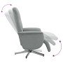 Sillón reclinable de masaje con reposapiés tela gris claro en Sillones | Comprar online en Foru.es