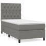 Cama box spring con colchón tela gris oscuro 80x200 cm de vidaXL, Camas y somieres - Ref: Foro24-3141970, Precio: 331,76 €, D...