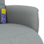 Sillón reclinable de masaje con reposapiés tela gris claro en Sillones | Comprar online en Foru.es
