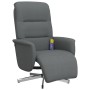Sillón reclinable de masaje con reposapiés tela gris oscuro en Sillones | Comprar online en Foru.es