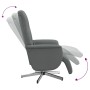 Sillón reclinable de masaje con reposapiés tela gris oscuro en Sillones | Comprar online en Foru.es