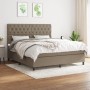 Cama box spring con colchón tela gris taupe 160x200 cm de vidaXL, Camas y somieres - Ref: Foro24-3142029, Precio: 640,54 €, D...