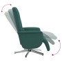 Sillón reclinable de masaje con reposapiés tela verde oscuro en Sillones | Comprar online en Foru.es